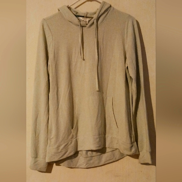 Weatherproof Tops - Weatherproof Vintage Green & White Lightweight Hoodie.‎ Sz. Small